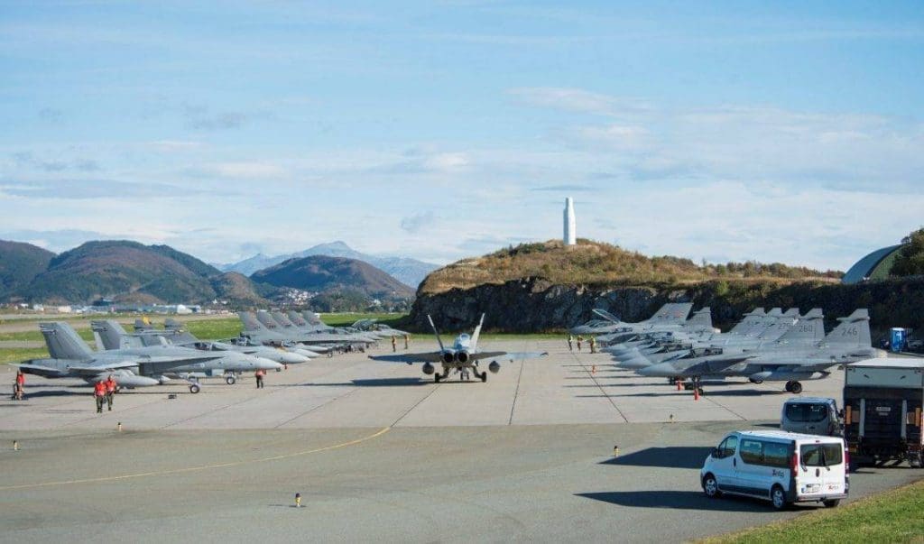 Base aérea de Bodø durante la etapa inicial de ACE 2015. Imagen: Fostvaret.