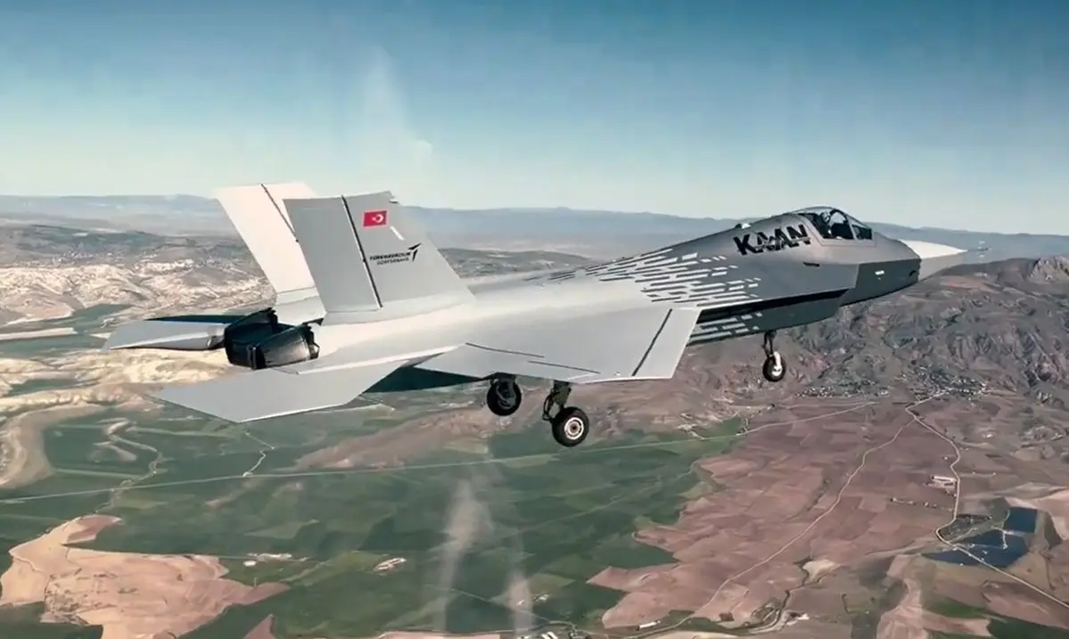 The second flight of the new stealth fighter TAI KAAN of the Turkish Air  Force is recorded