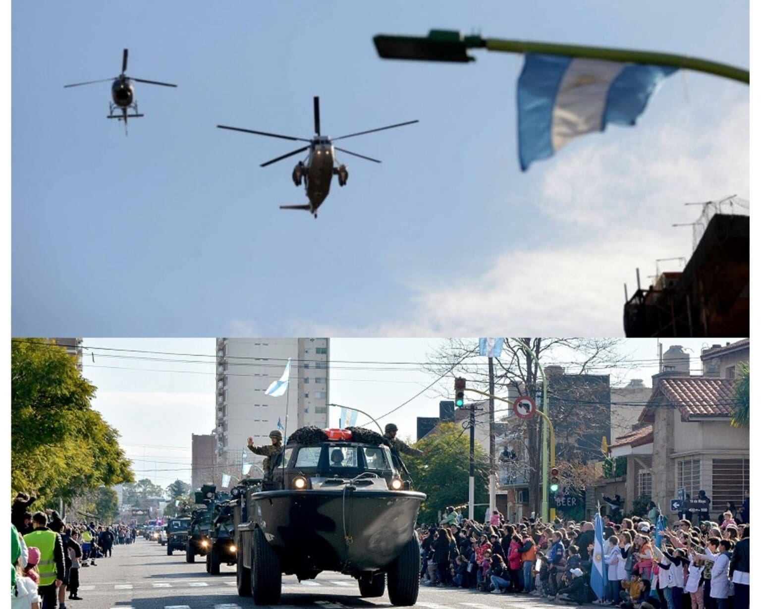 La Armada y Ejército Argentino participaron del desfile cívico militar