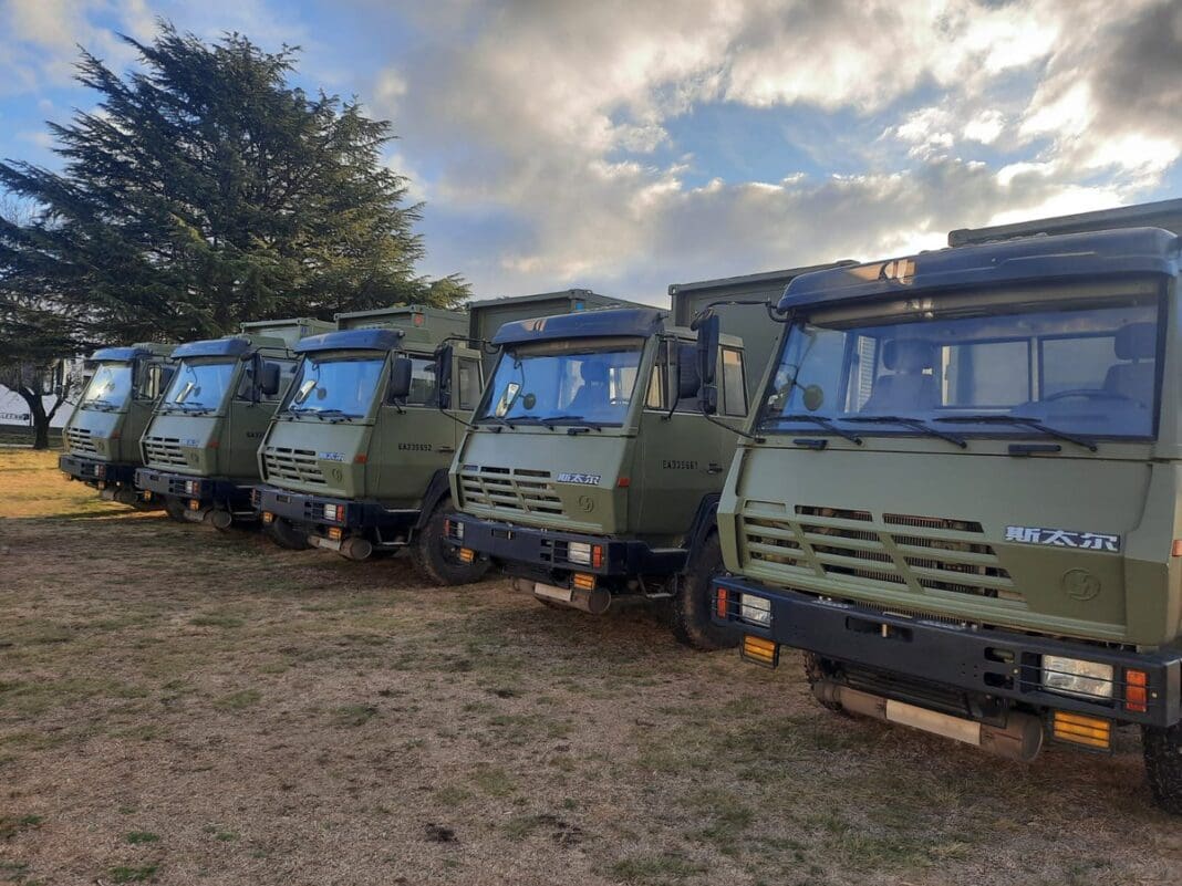 Camiones Shacman. Créditos: Ejército Argentino