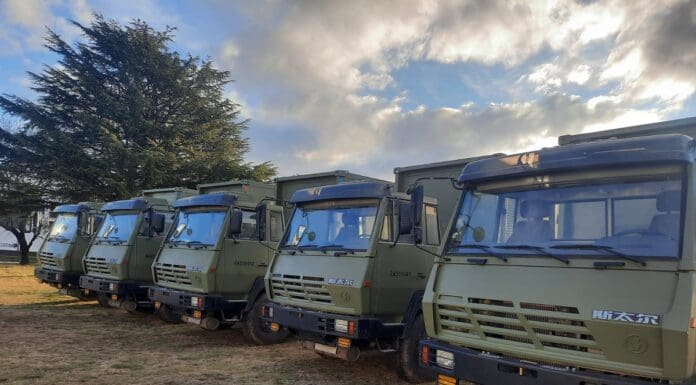 Camiones Shacman. Créditos: Ejército Argentino